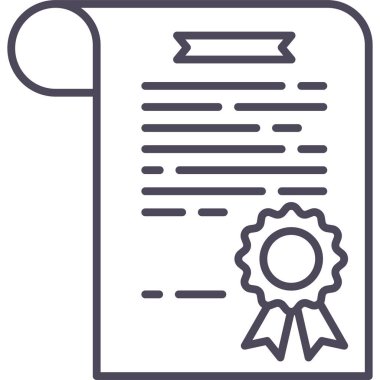 diploma vektör simgesi modern basit vektör illüstrasyonu 