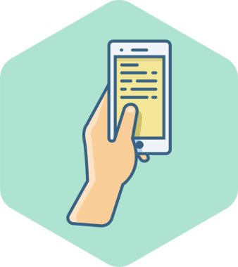 El vektörü simgesinde telefon modern vektör illüstrasyonuName 