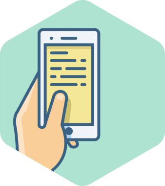 El vektörü simgesinde telefon modern vektör illüstrasyonuName 