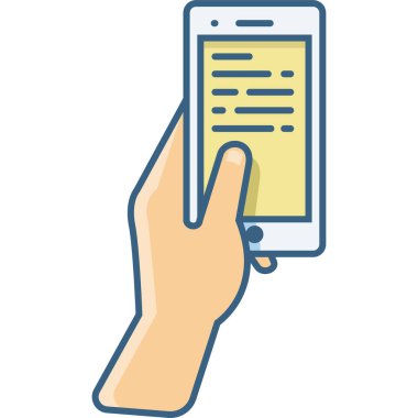 El vektörü simgesinde telefon modern vektör illüstrasyonuName 