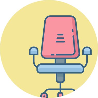 Ofis Sandalyesi vektör simgesi modern basit vektör illüstrasyonu 