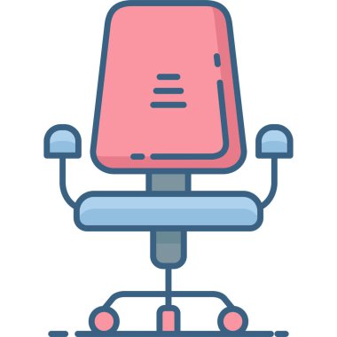 Ofis Sandalyesi vektör simgesi modern basit vektör illüstrasyonu 