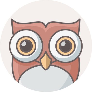 Baykuş vektör simgesi modern basit vektör illüstrasyonu 