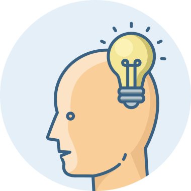 fikir vektör simgesi modern basit vektör çizimi 