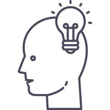 fikir vektör simgesi modern basit vektör çizimi 