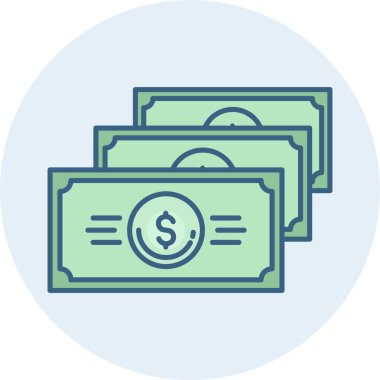 banknotlar vektör simgesi modern basit vektör illüstrasyonu 