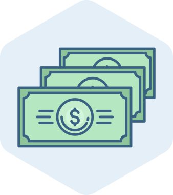 banknotlar vektör simgesi modern basit vektör illüstrasyonu 