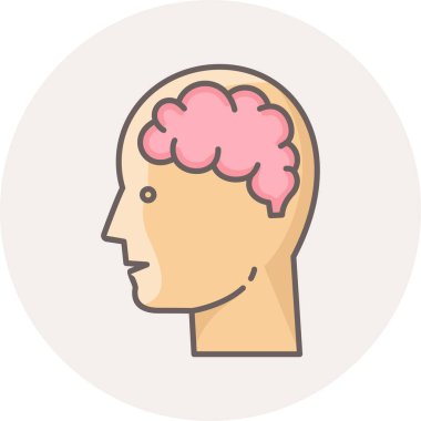 Baş vektör simgesindeki beyinler modern basit vektör illüstrasyonu 