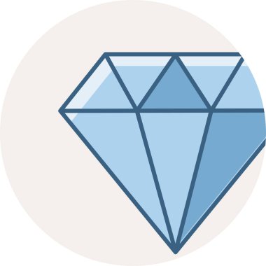 Elmas vektör simgesi modern basit vektör illüstrasyonu 