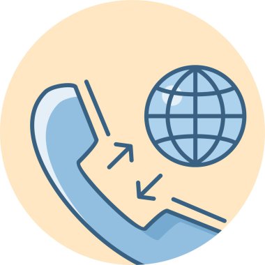 uluslararası çağrı vektörü simgesi modern basit vektör illüstrasyonu 