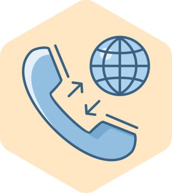 uluslararası çağrı vektörü simgesi modern basit vektör illüstrasyonu 