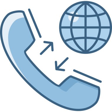 uluslararası çağrı vektörü simgesi modern basit vektör illüstrasyonu 