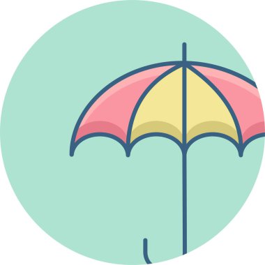 şemsiye vektör simgesi modern basit vektör illüstrasyonu 