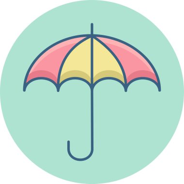 şemsiye vektör simgesi modern basit vektör illüstrasyonu 