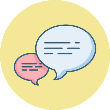 Sohbet vektörü simgesi modern basit vektör illüstrasyonu 