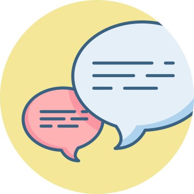 Sohbet vektörü simgesi modern basit vektör illüstrasyonu 