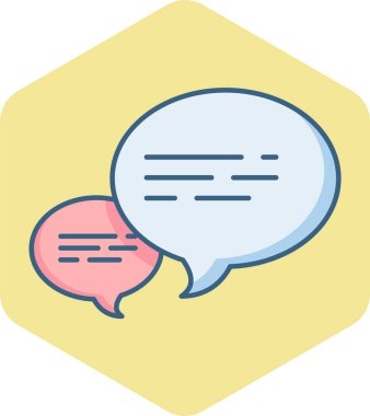 Sohbet vektörü simgesi modern basit vektör illüstrasyonu 