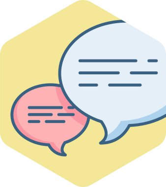 Sohbet vektörü simgesi modern basit vektör illüstrasyonu 