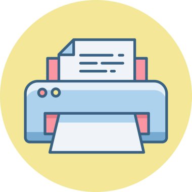 Yazıcı vektör simgesi modern basit vektör illüstrasyonu 