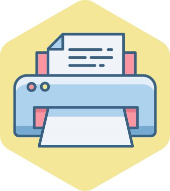 Yazıcı vektör simgesi modern basit vektör illüstrasyonu 