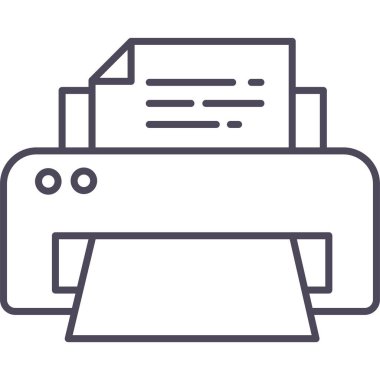 Yazıcı vektör simgesi modern basit vektör illüstrasyonu 