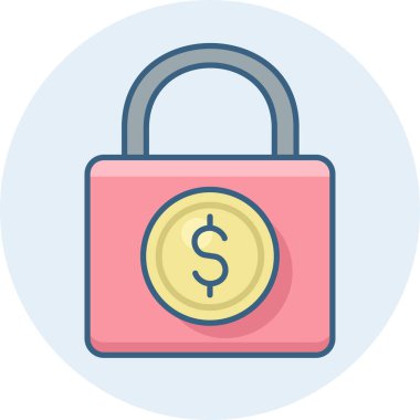 istemci vektör simgesi ile kilitle modern basit vektör illüstrasyonu 