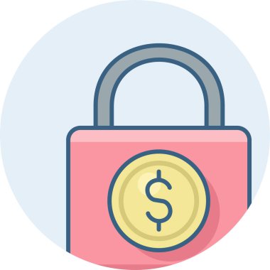 istemci vektör simgesi ile kilitle modern basit vektör illüstrasyonu 