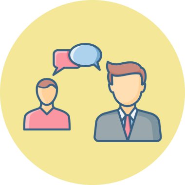 istemci vektör simgesi ile iletişim modern vektör illüstrasyonuName 