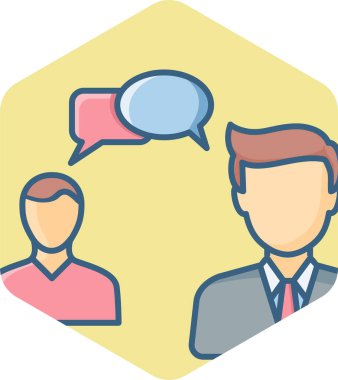 istemci vektör simgesi ile iletişim modern vektör illüstrasyonuName 