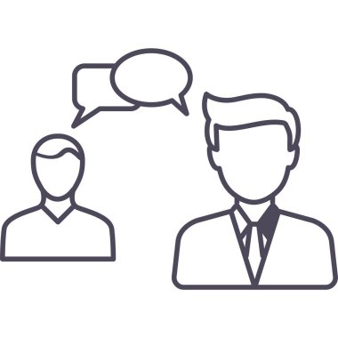 istemci vektör simgesi ile iletişim modern vektör illüstrasyonuName 