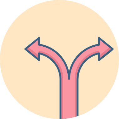 bölünmüş yol vektör simgesi modern basit vektör illüstrasyonu 