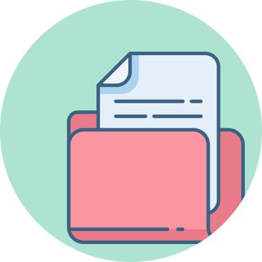 Belge vektör simgesine sahip dizin modern basit vektör illüstrasyonu 