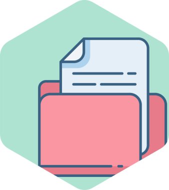 Belge vektör simgesine sahip dizin modern basit vektör illüstrasyonu 