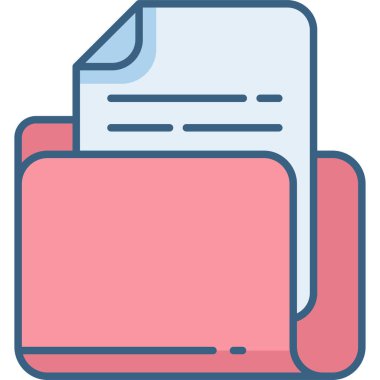 Belge vektör simgesine sahip dizin modern basit vektör illüstrasyonu 