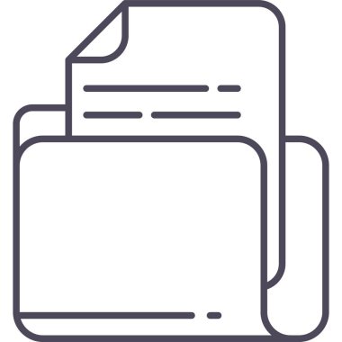 Belge vektör simgesine sahip dizin modern basit vektör illüstrasyonu 