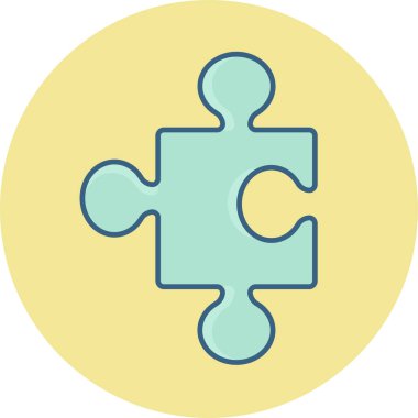 Bulmaca vektör simgesi modern basit vektör çizimi