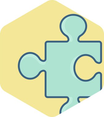 Bulmaca vektör simgesi modern basit vektör çizimi