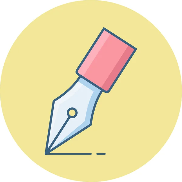 Ручка Ніб Вектор Значок Сучасна Проста Векторна Ілюстрація — стоковий вектор