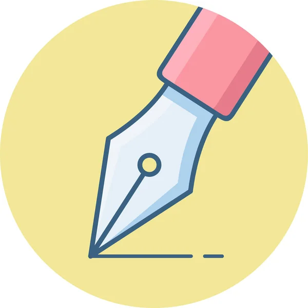 Pluma Nib Vector Icono Moderno Simple Vector Ilustración — Vector de stock