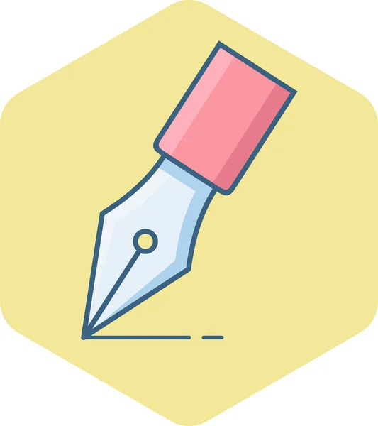 Pluma Nib Vector Icono Moderno Simple Vector Ilustración — Vector de stock