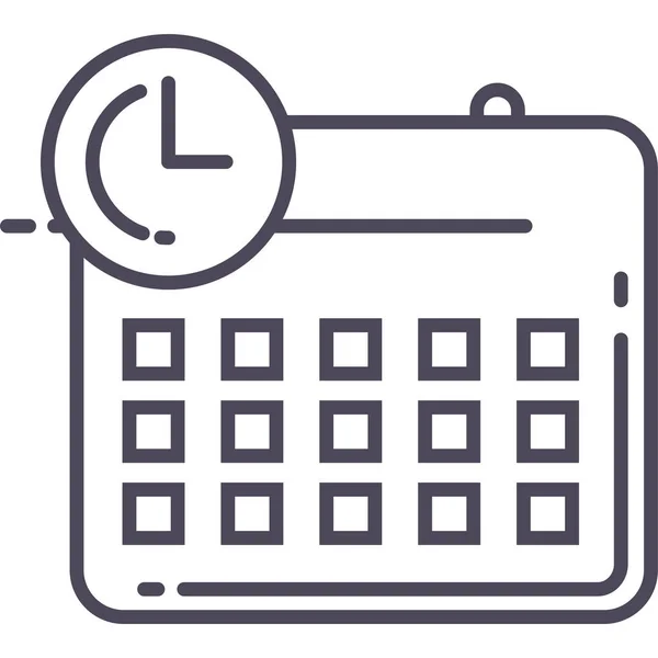 Calendário Relógio Vetor Ícone Moderna Ilustração Simples Vetor —  Vetores de Stock