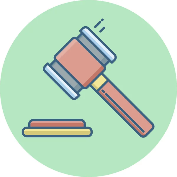 Judge Hammer Vector Icon Modern Simple Vector Illustration — Stock Vector