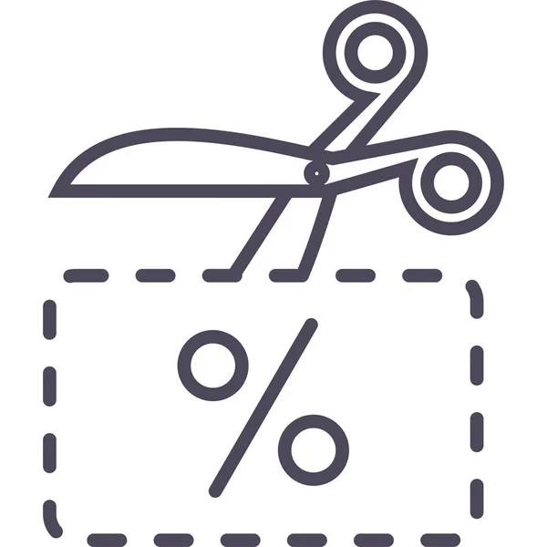 Schere Und Rabattvektorsymbol Moderne Einfache Vektorillustration — Stockvektor
