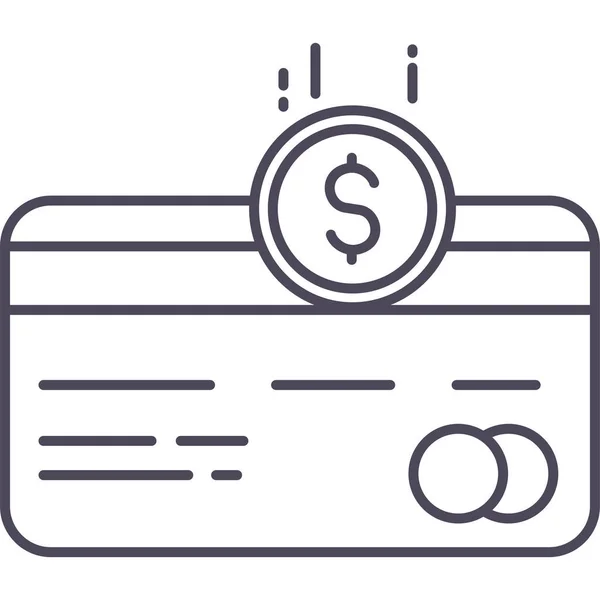 Ícone Vetor Cartão Crédito Moderna Ilustração Vetorial Simples — Vetor de Stock
