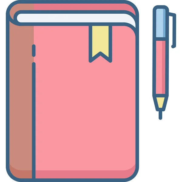 Notebook Pen Vector Icon Modern Simple Vector Illustration — Stock Vector