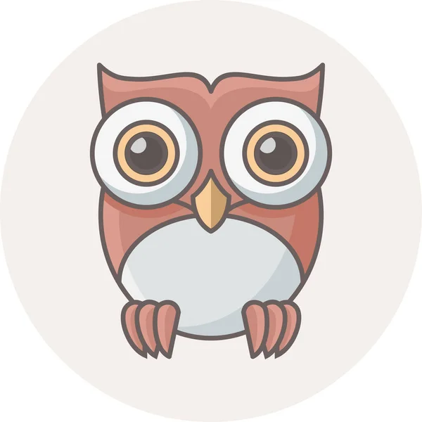 Icône Vectorielle Hibou Illustration Vectorielle Simple Moderne — Image vectorielle