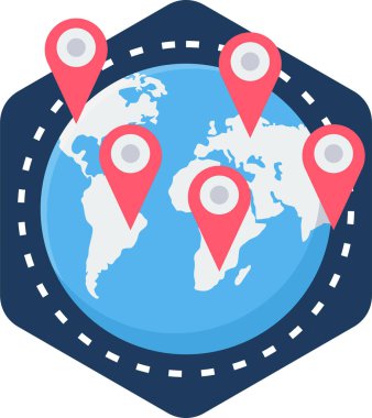 bayrak ile navigasyon haritası işaretleyici