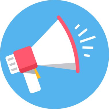 megafon simgesi, vektör illüstrasyonu