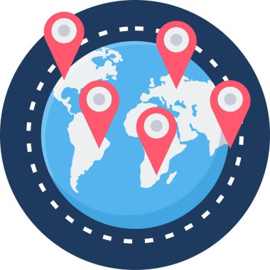 bayrak ile navigasyon haritası işaretleyici