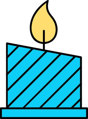 Bir mumun çizgi film karakterinin vektör çizimi